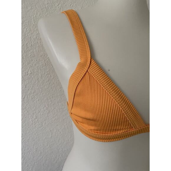 Meshki Swim Bikini Top Esme Triangle Ribbed Swimwear - Picture 2 of 6